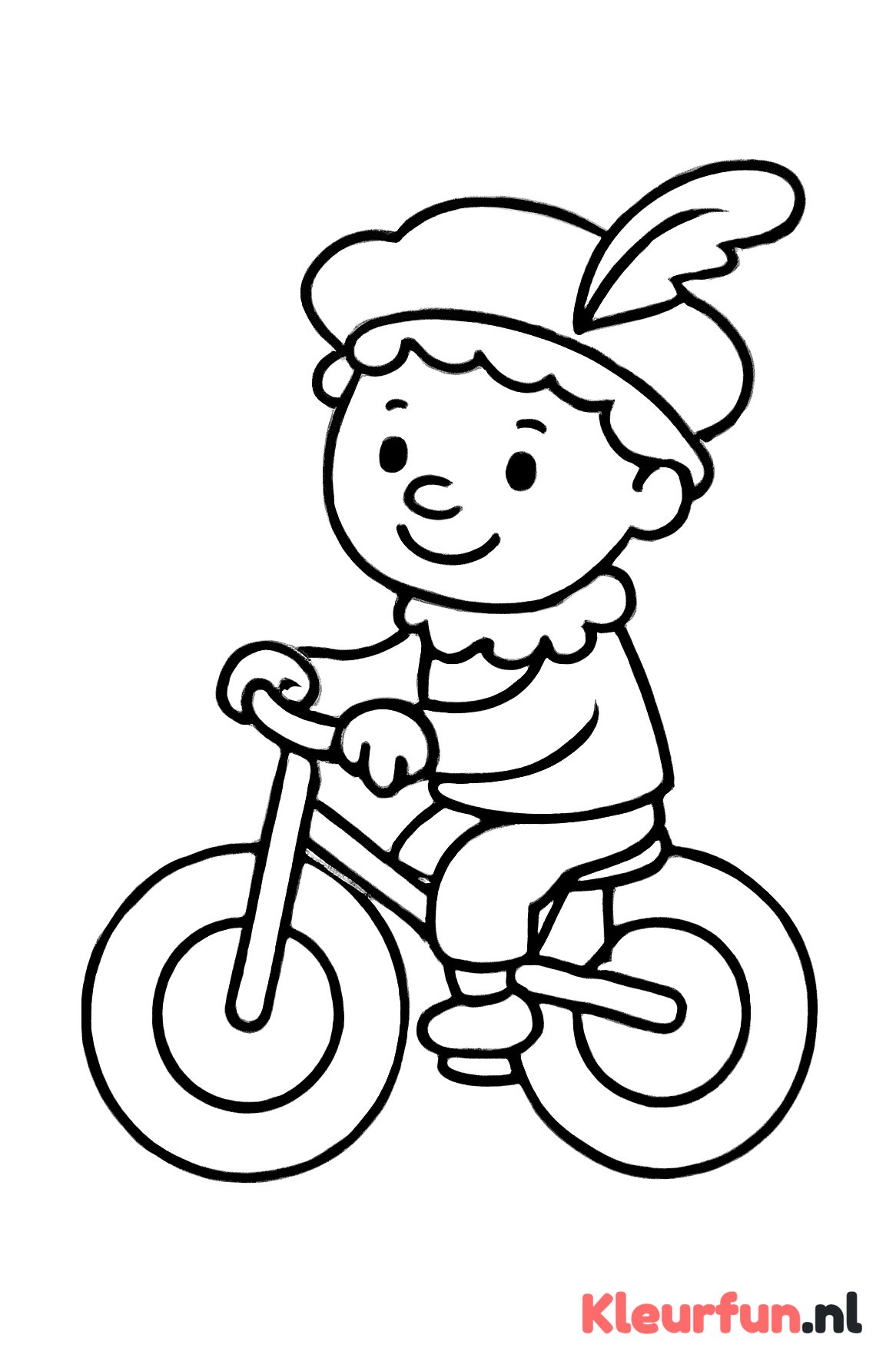 Piet op fiets