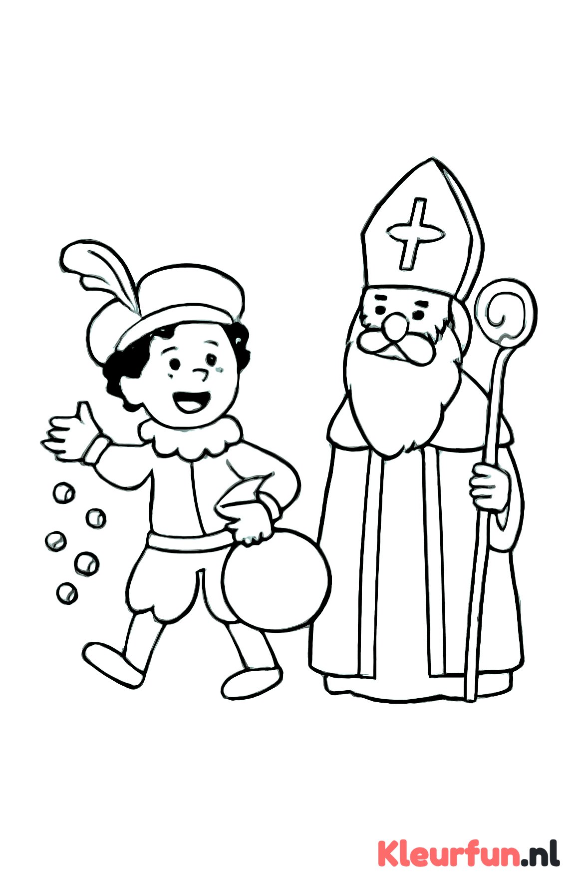 Piet strooit pepernoten