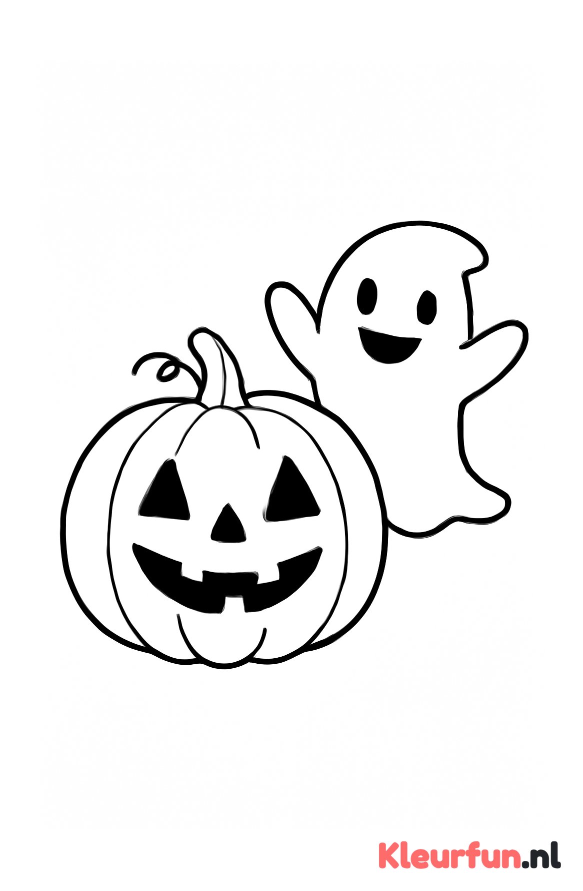 Pompoen met vrolijk spookje