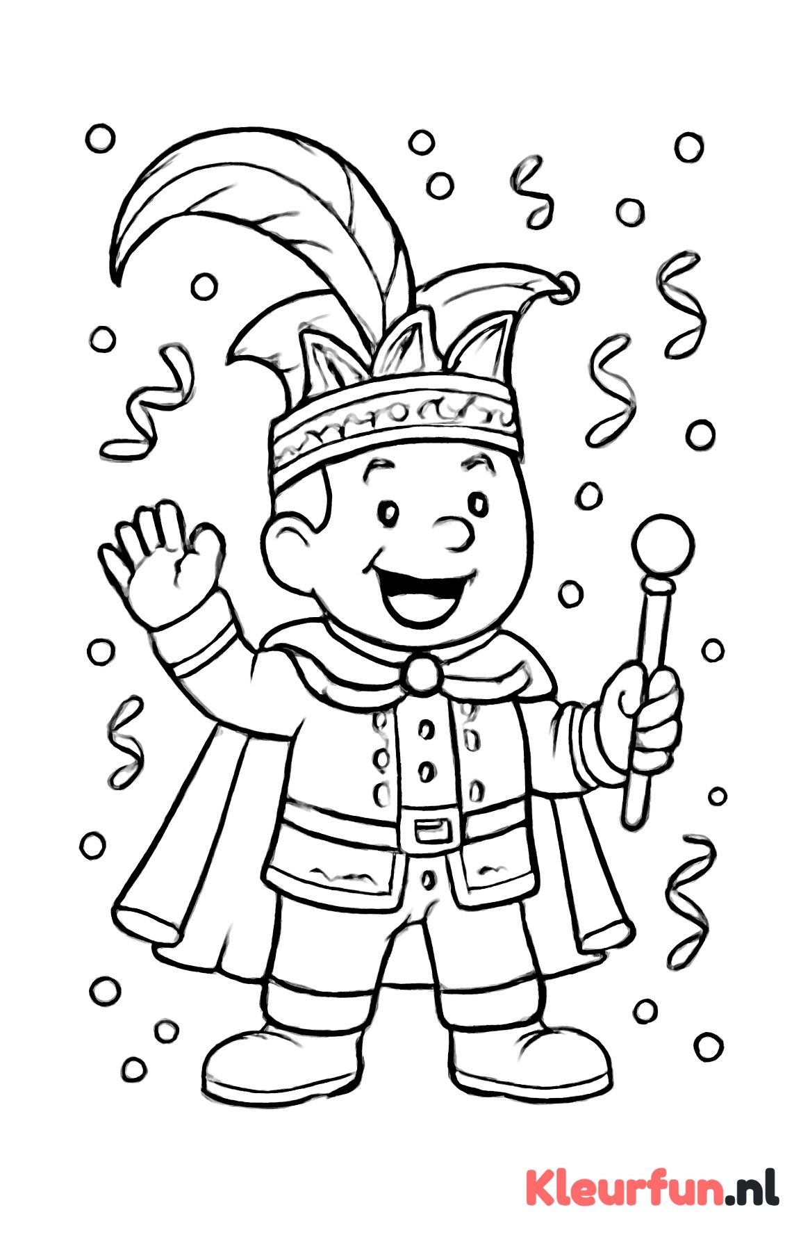 Prins carnaval met feestelijke outfit