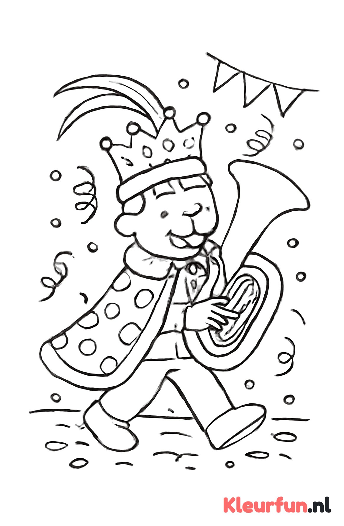 Prins carnaval met optocht en feestelijke accessoires