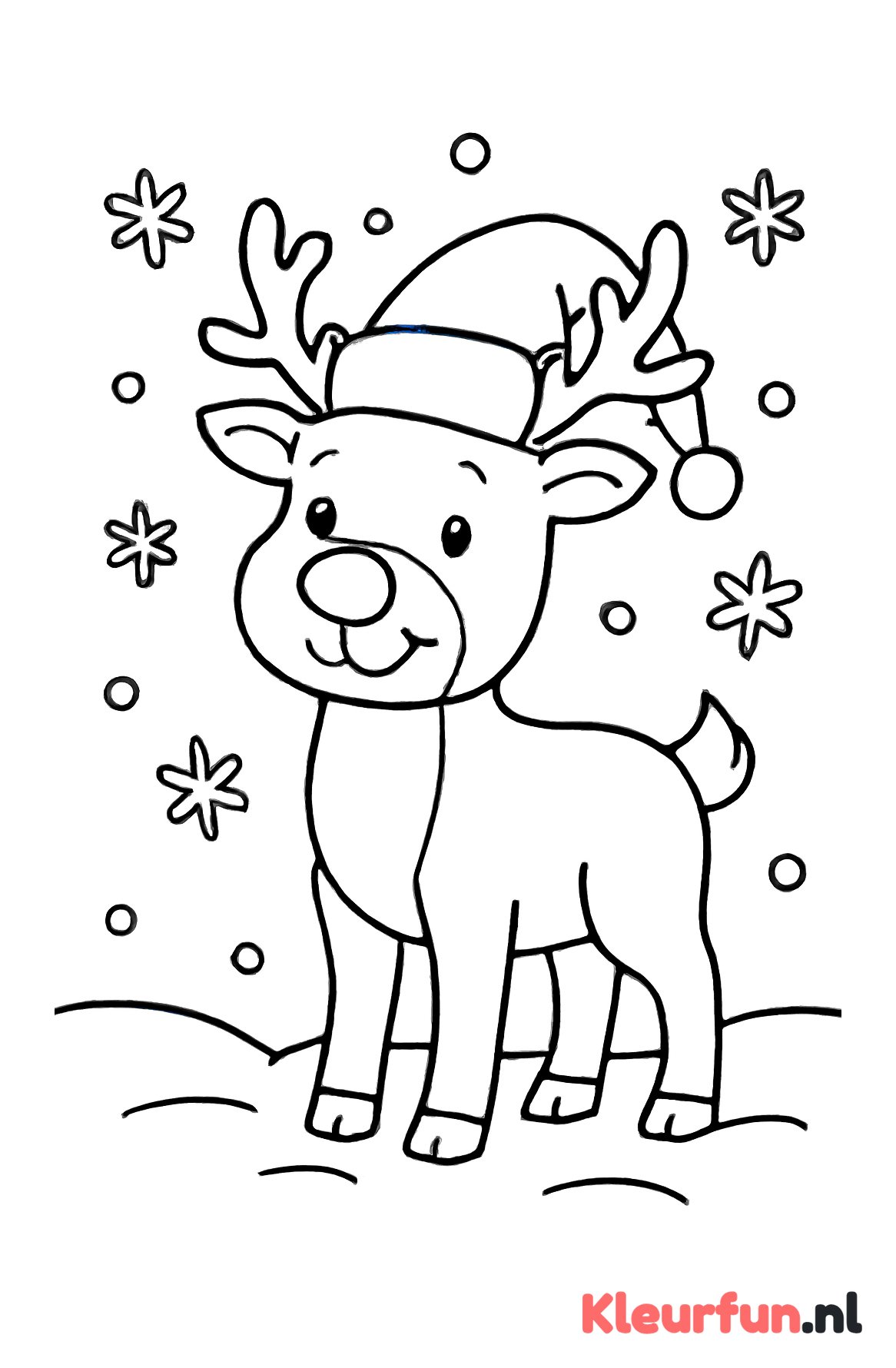 Kerstrendier met kerstmuts
