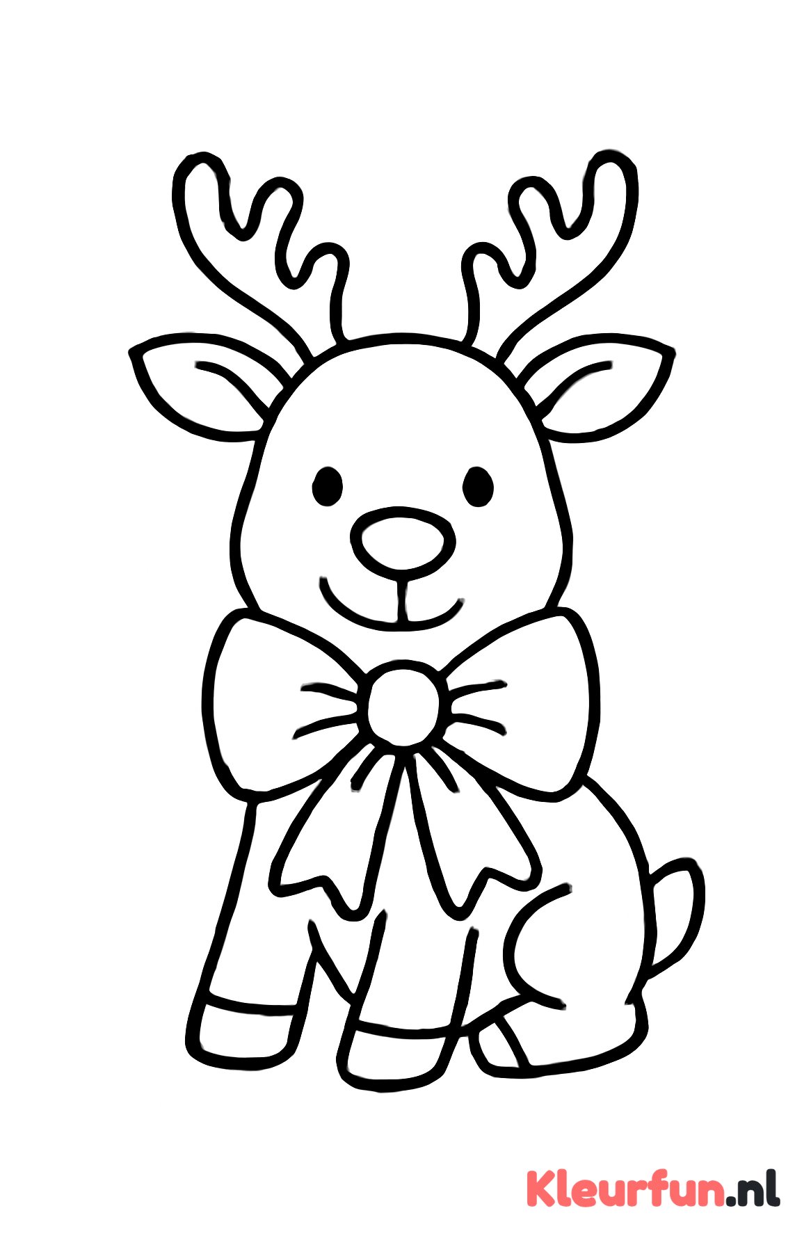 Rendier met kerststrik