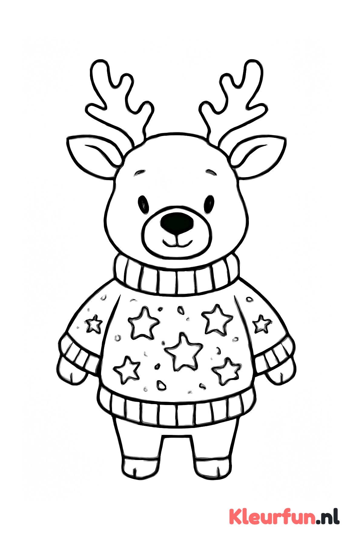 Rendier met kersttrui