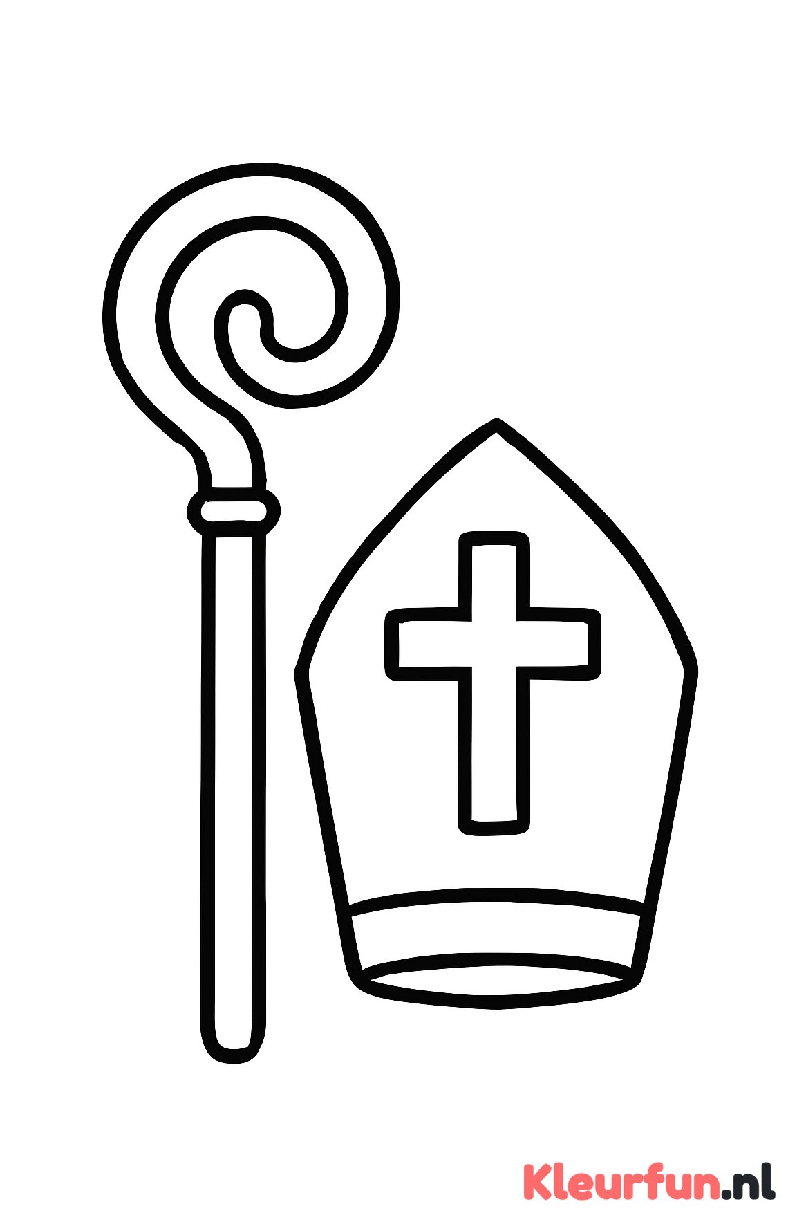 Sint staf en mijter