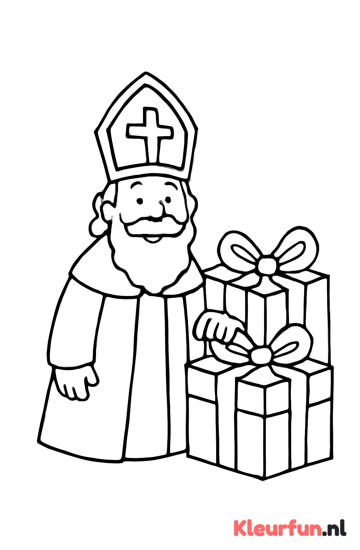 Sinterklaas met cadeaus voor peuters