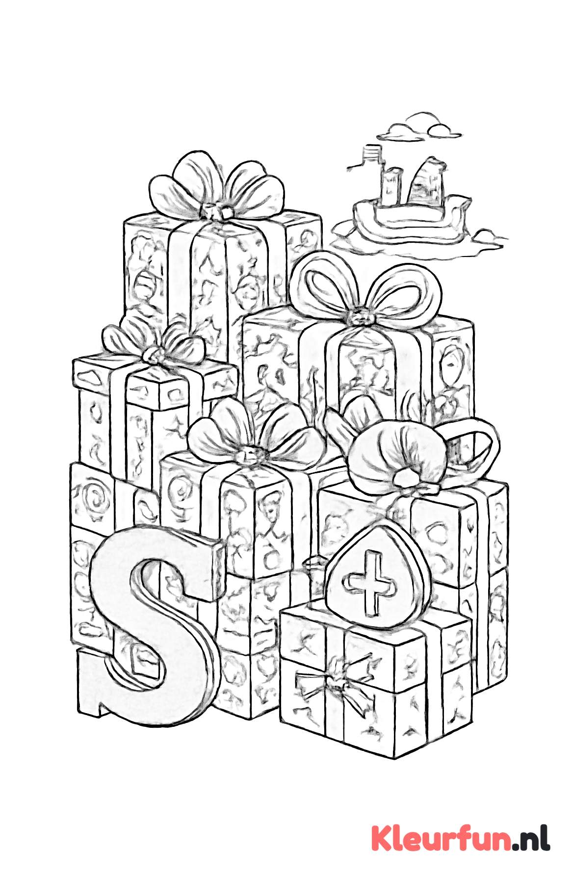 Sinterklaas cadeautjes stapel