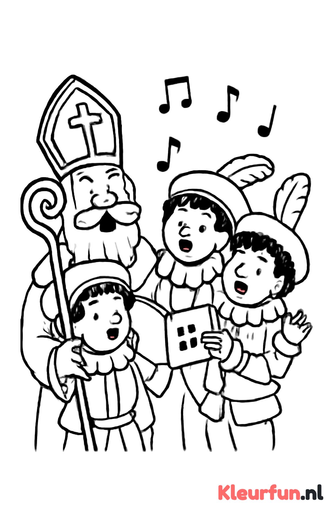 Sinterklaas en Pieten zingen