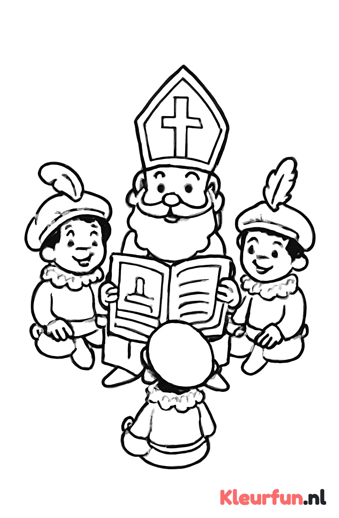 Sinterklaas leest voor