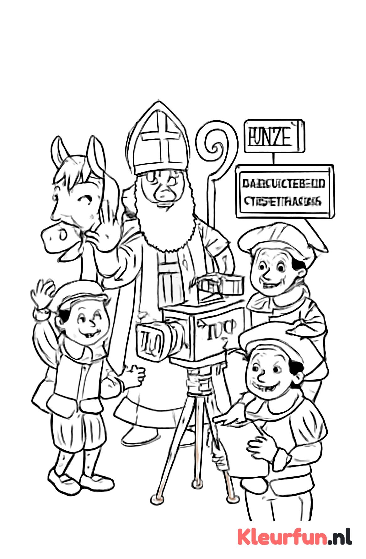 Sinterklaas en Pieten voor live-uitzending