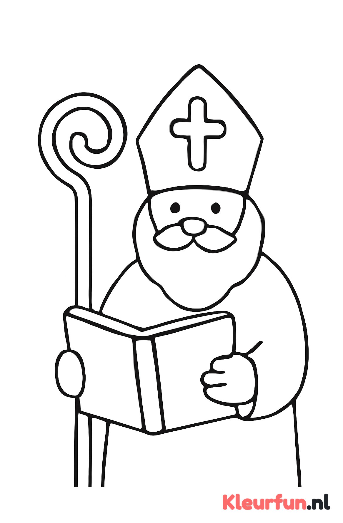 Sinterklaas met boek