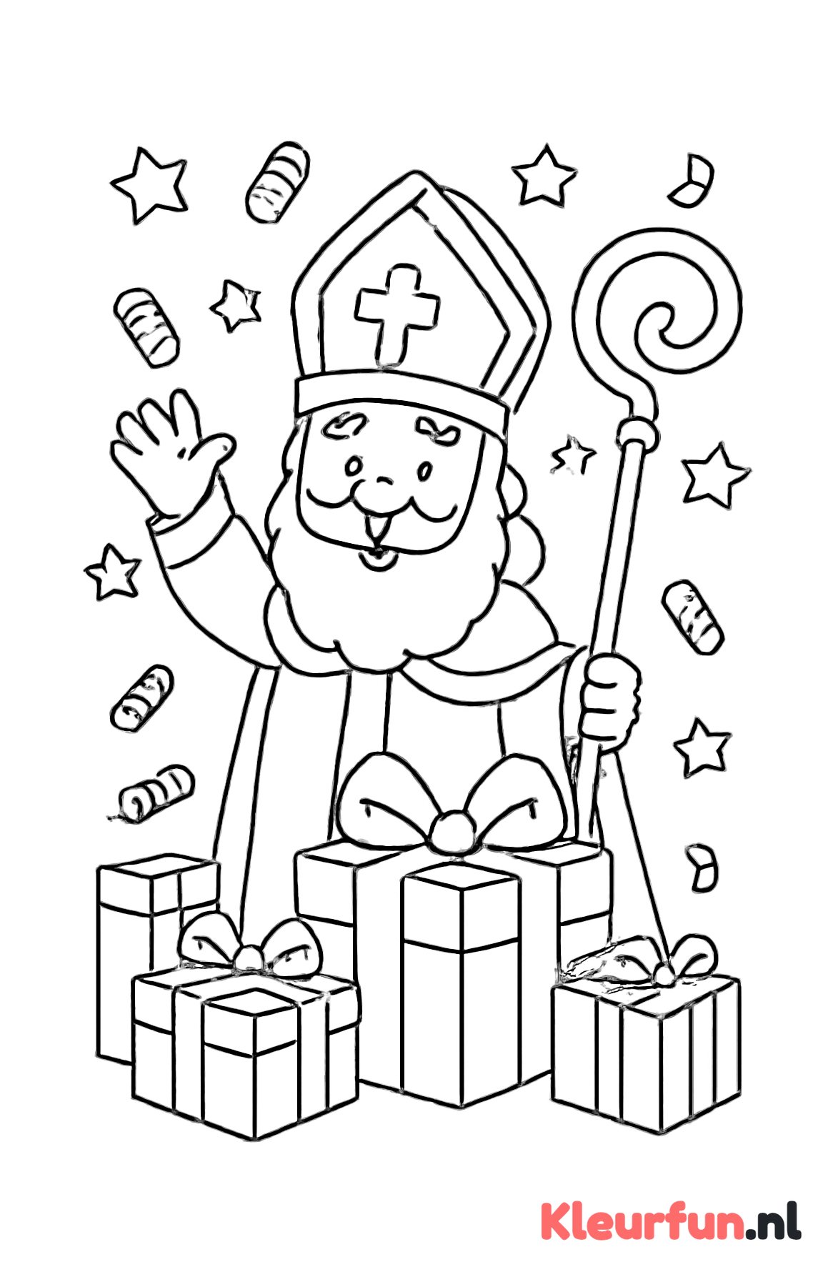 Sinterklaas met cadeaus