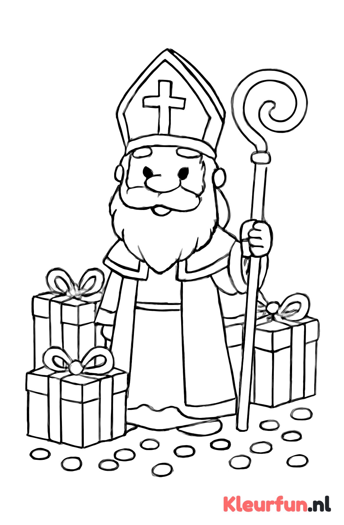 Sinterklaas met cadeaus