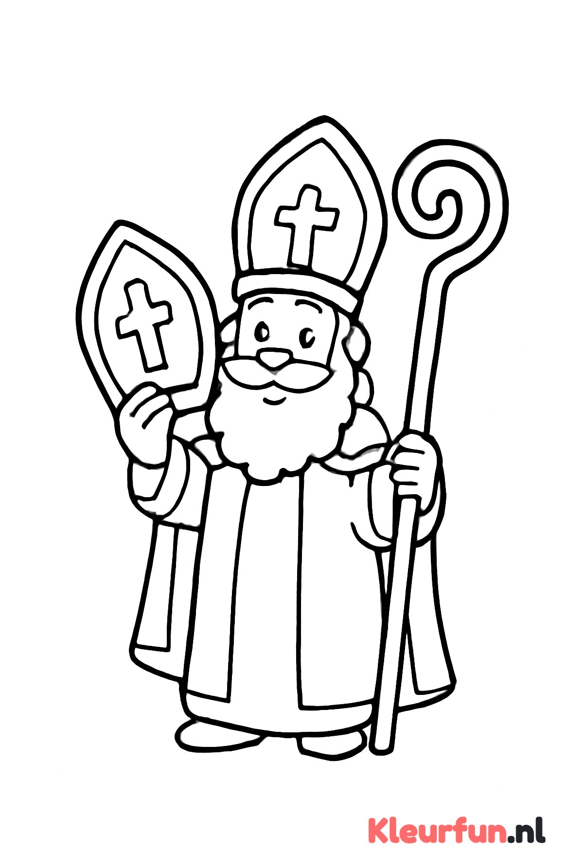 Sinterklaas met zijn mijter