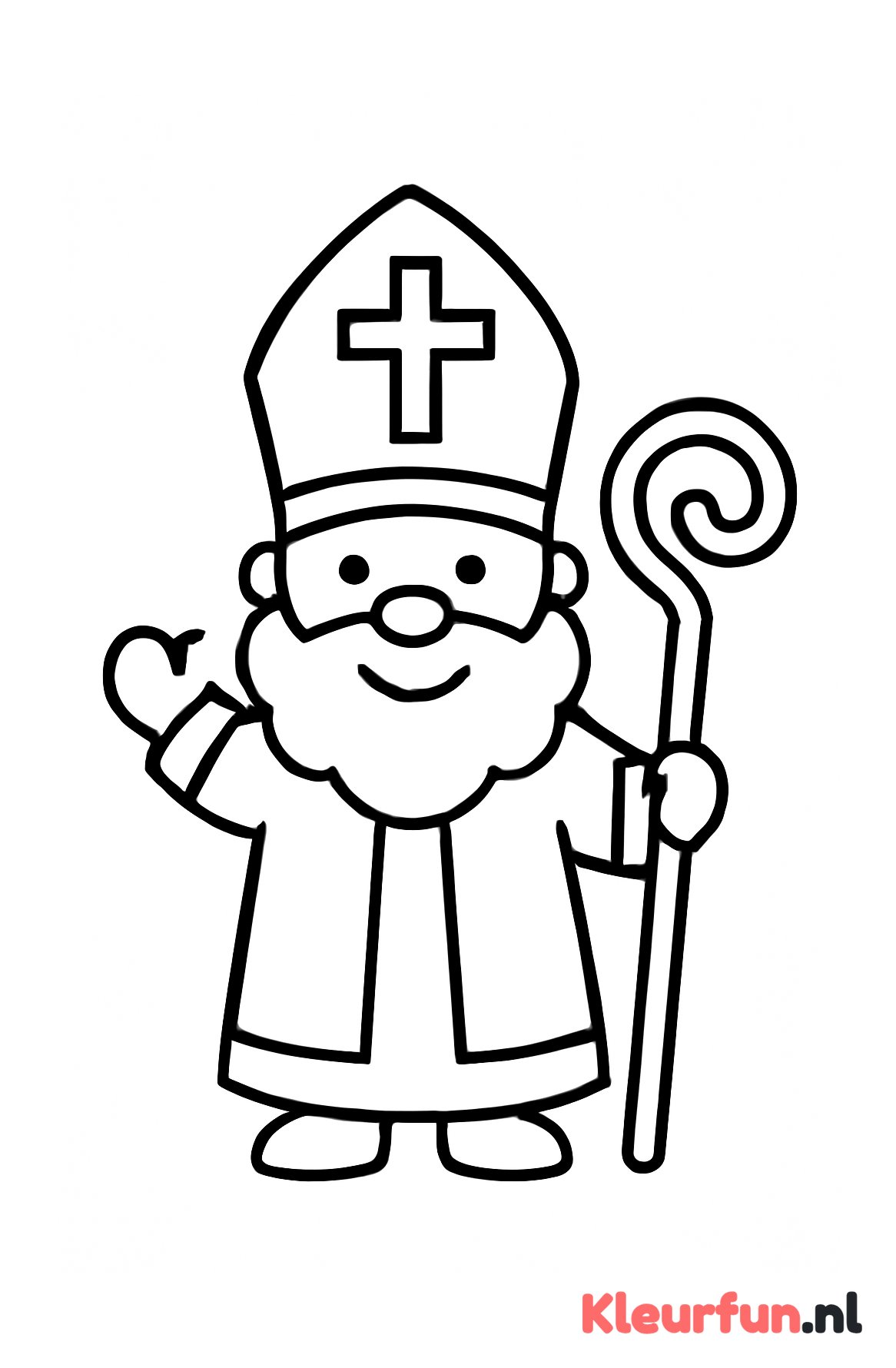 Sinterklaas met grote mijter