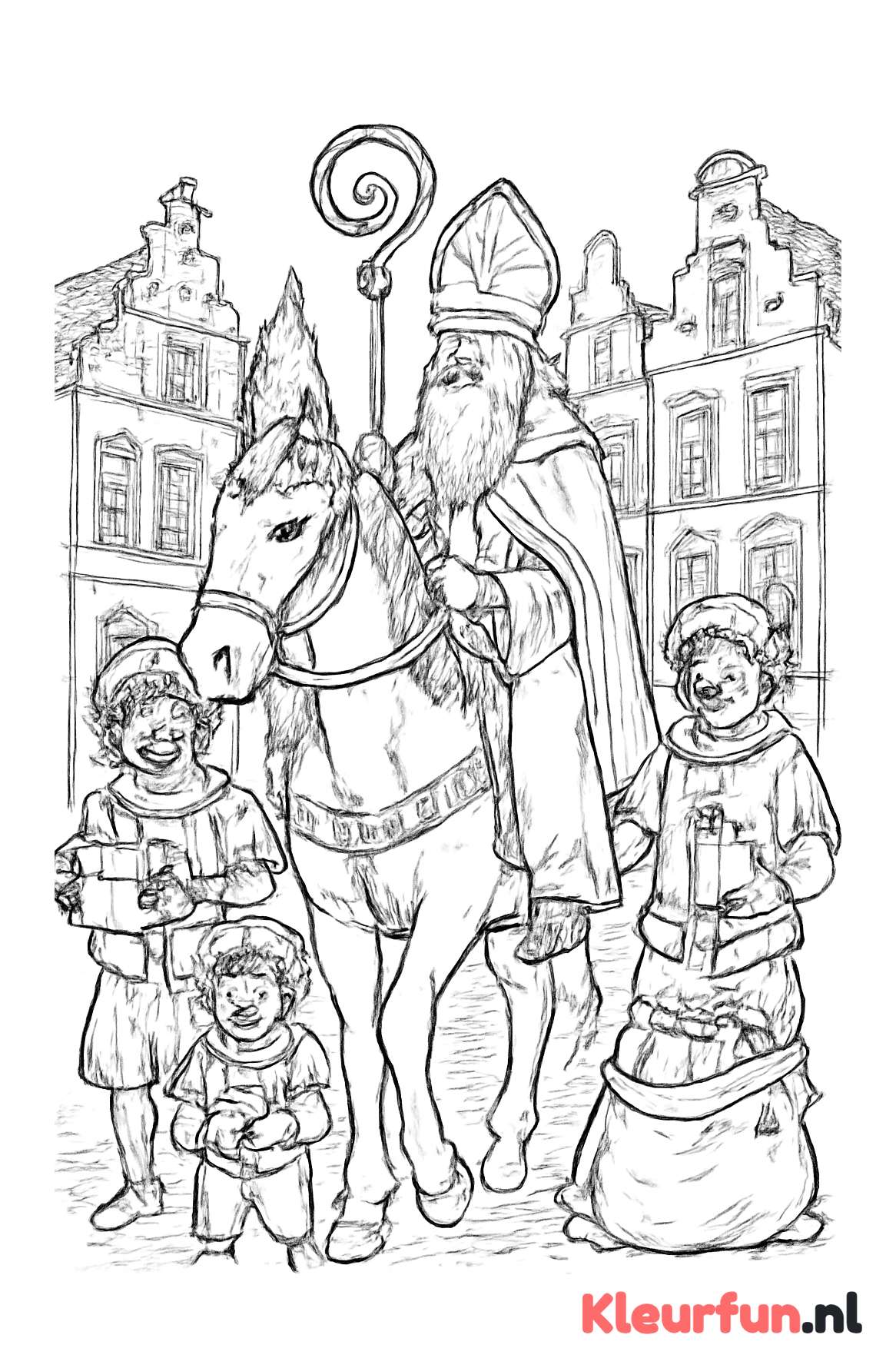 Sinterklaas op Amerigo met pieten en cadeaus