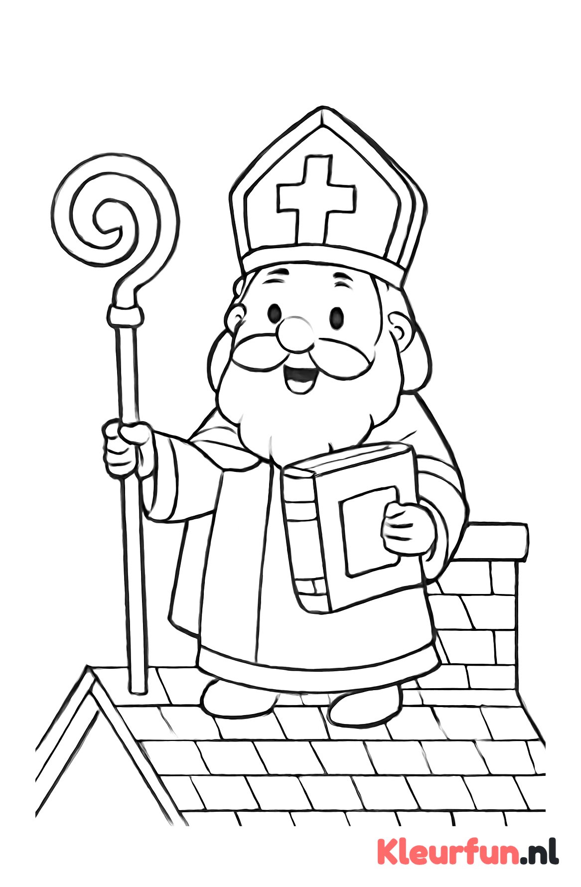 Sinterklaas op het dak