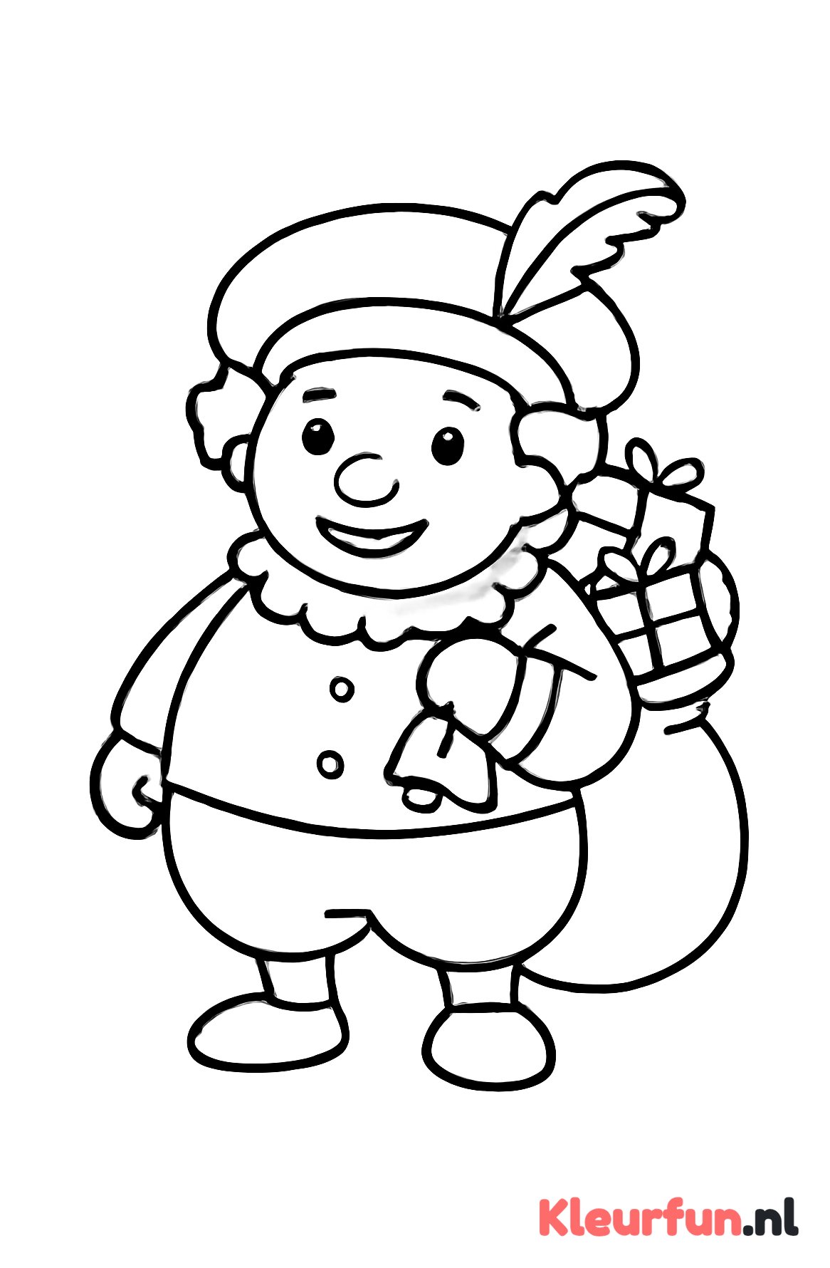 Piet met een zak cadeautjes