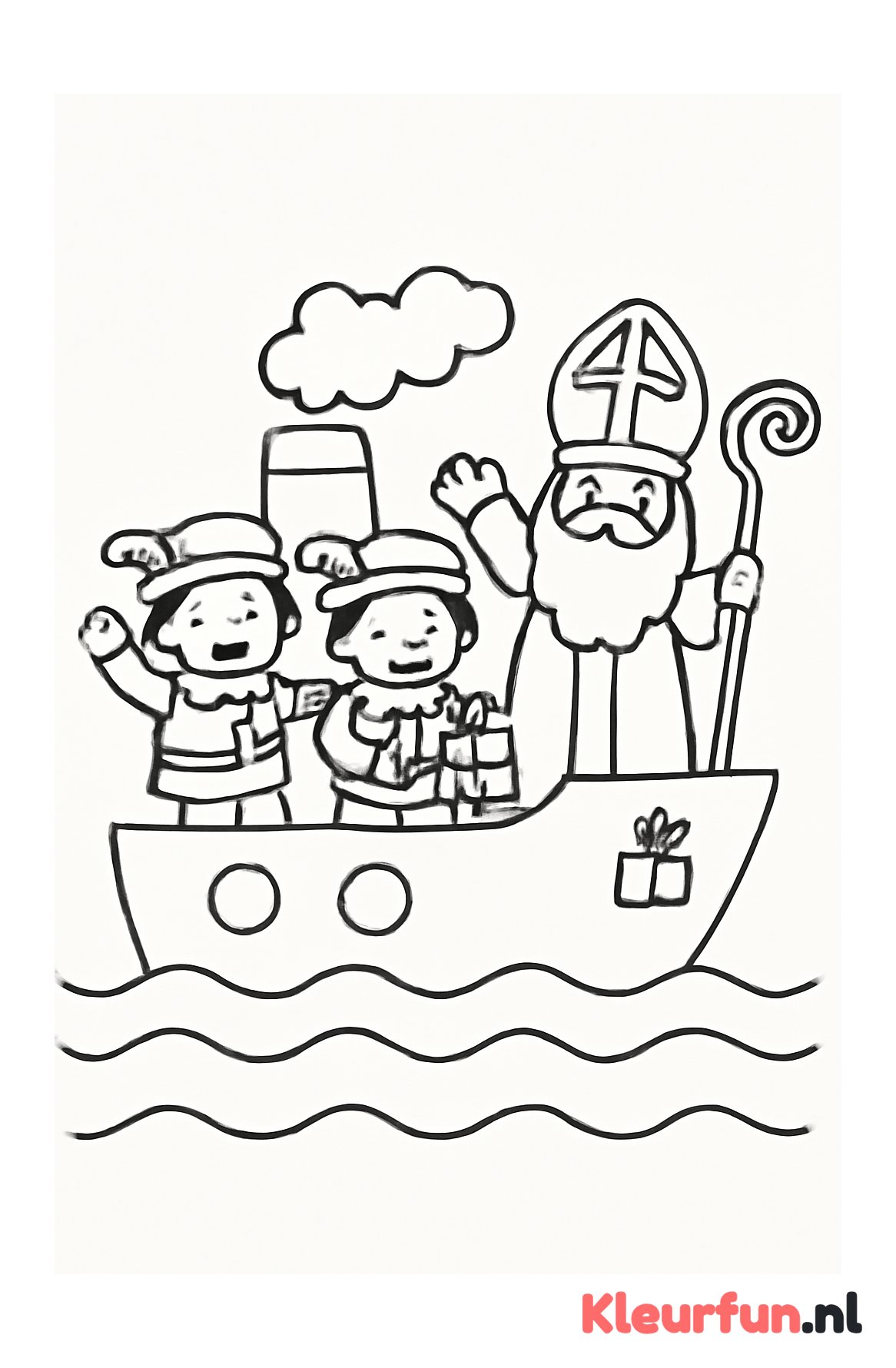 Sinterklaas en Pieten op de stoomboot