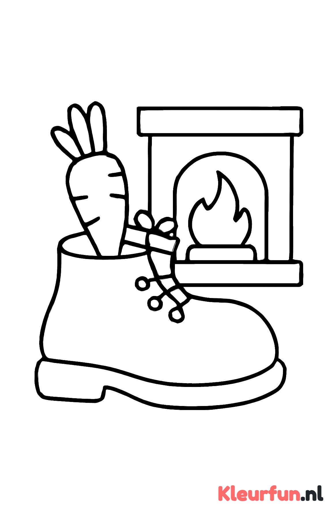 Schoen bij de haard
