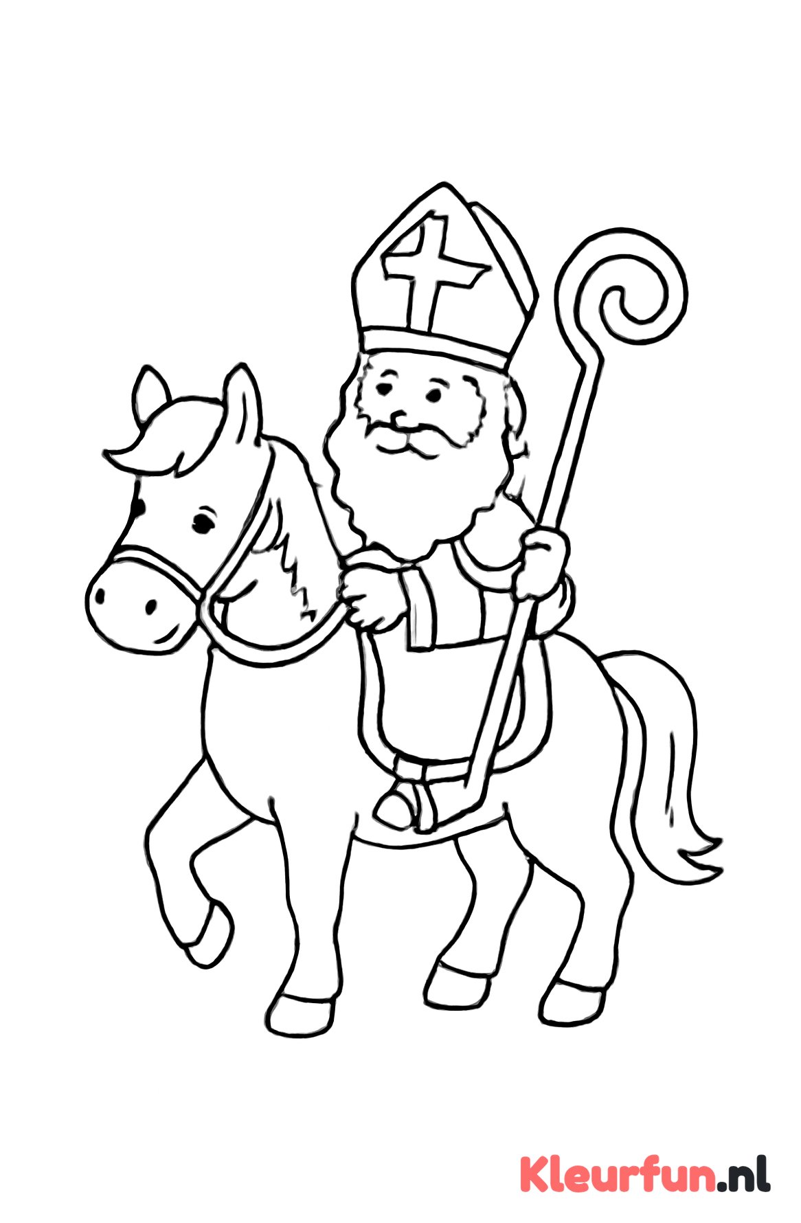 Sinterklaas te paard