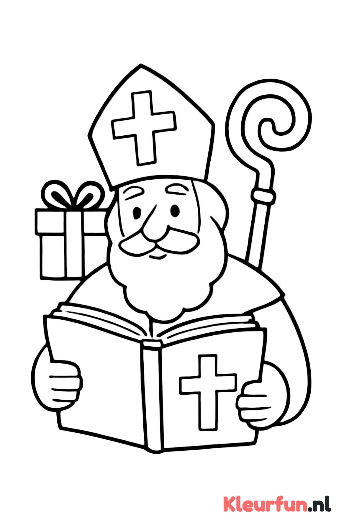 Sinterklaas leest voor