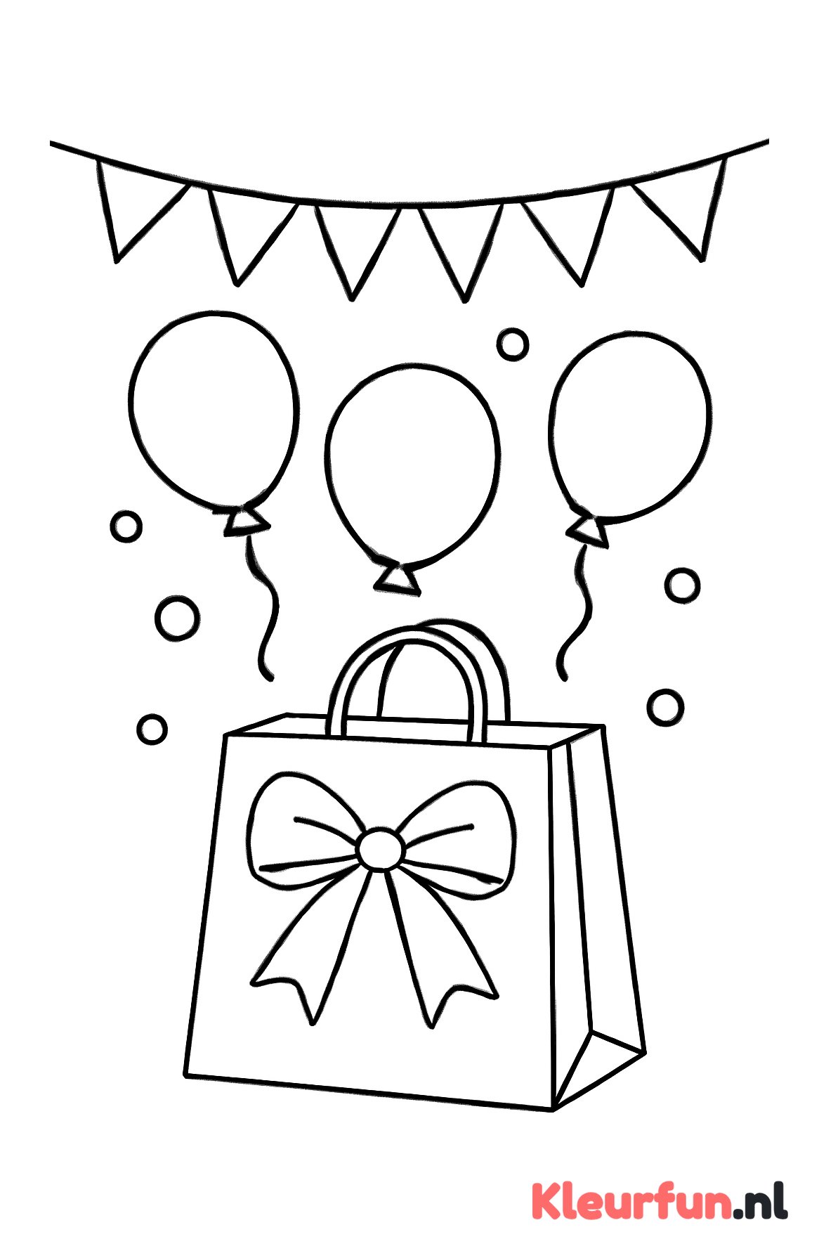Slingers, ballonnen en cadeautas