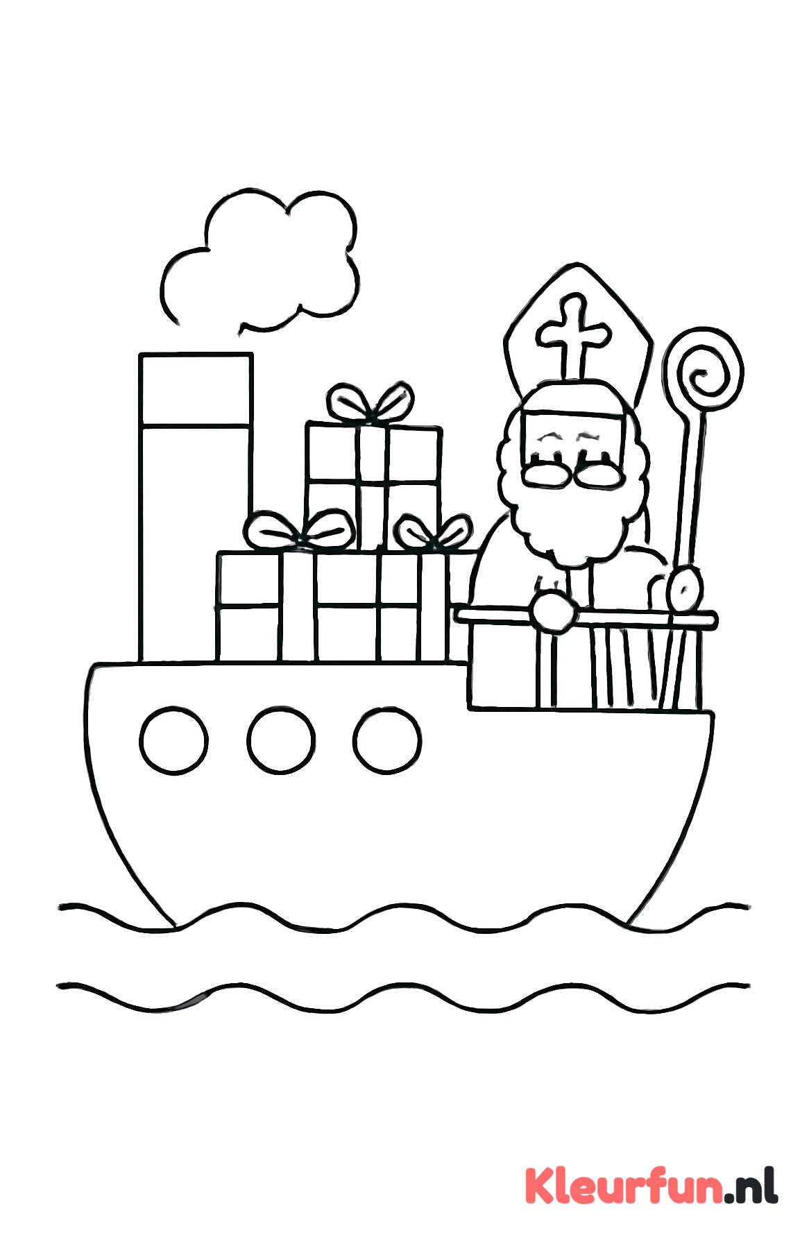 Stoomboot vol met cadeautjes