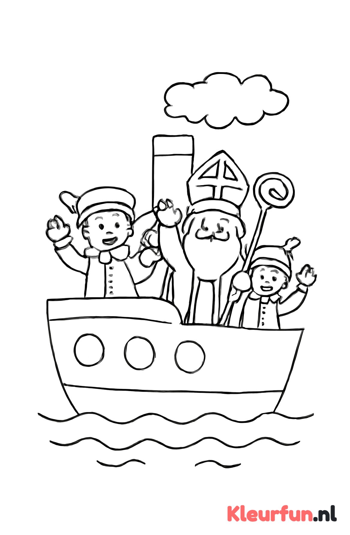 Stoomboot met Sinterklaas en Pieten