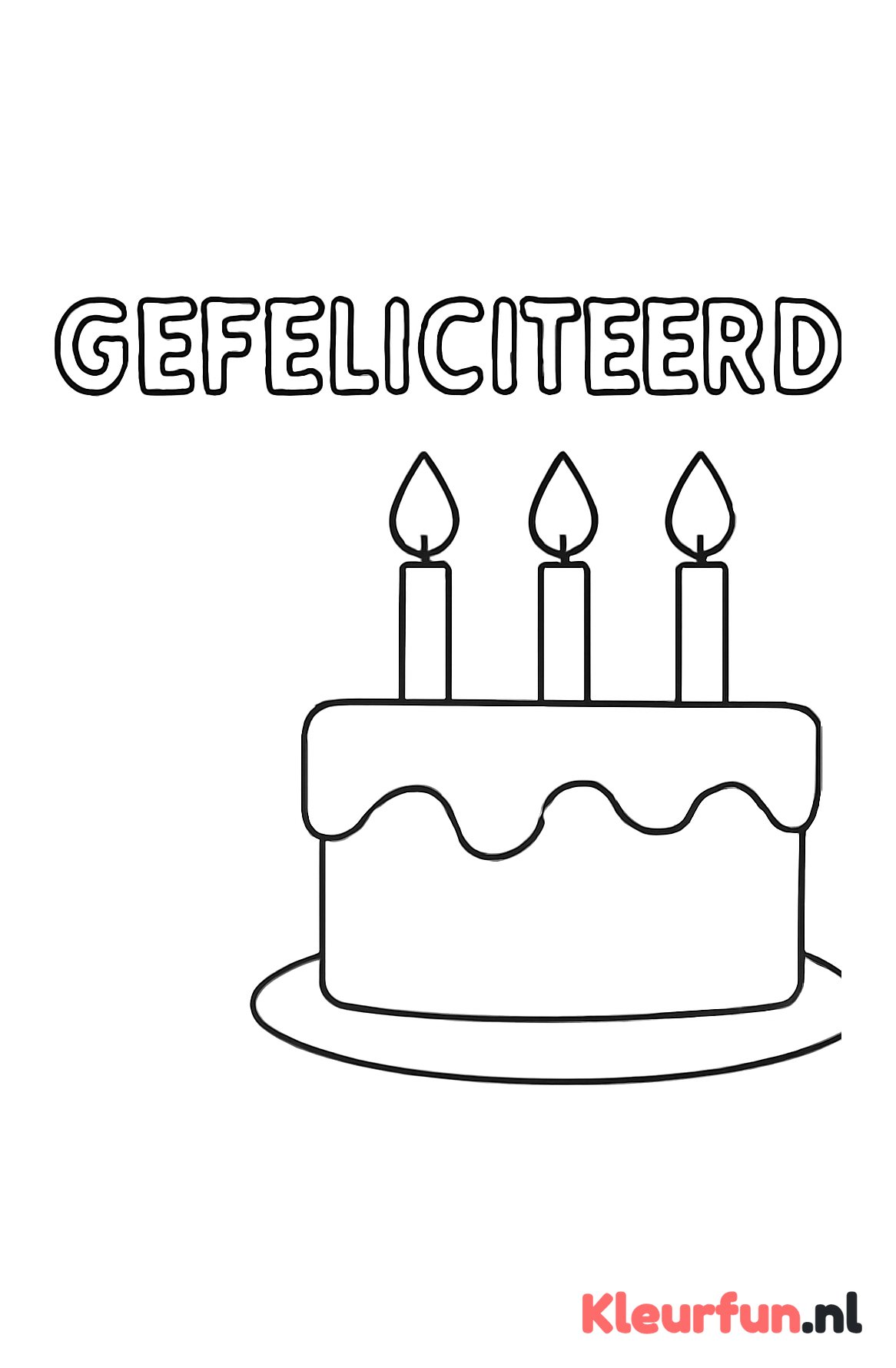 Taart met Gefeliciteerd