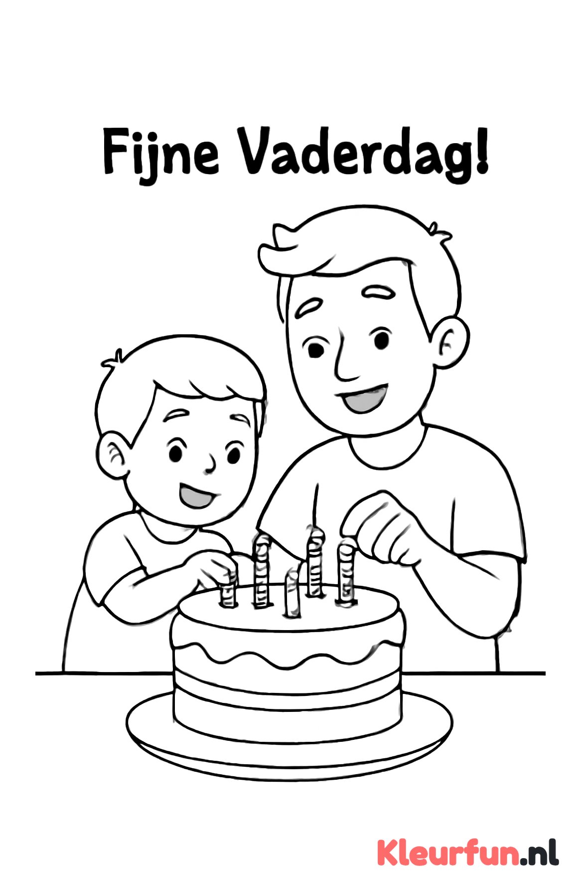 Taart versieren voor papa