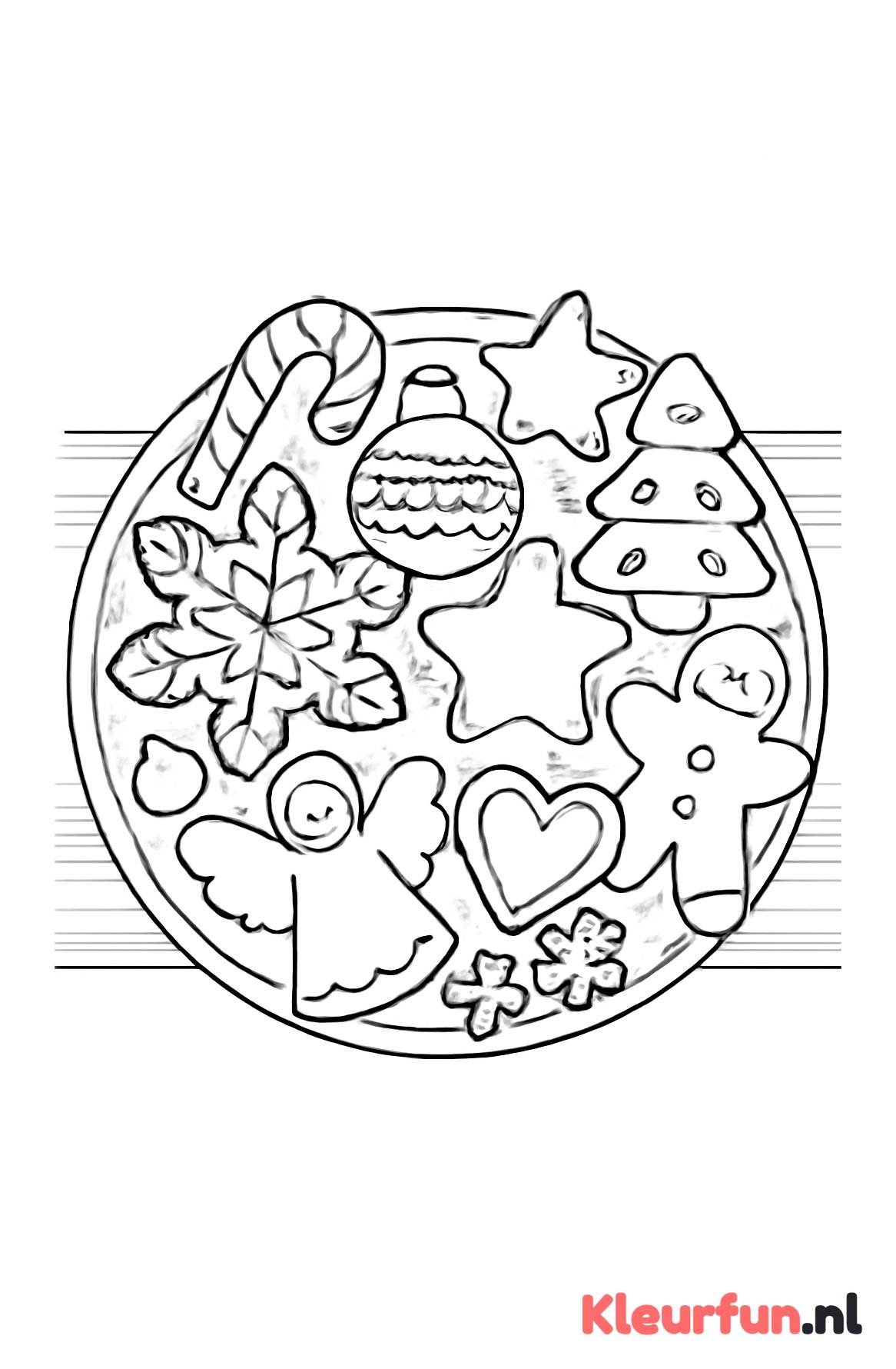 Tafel vol kerstkoekjes