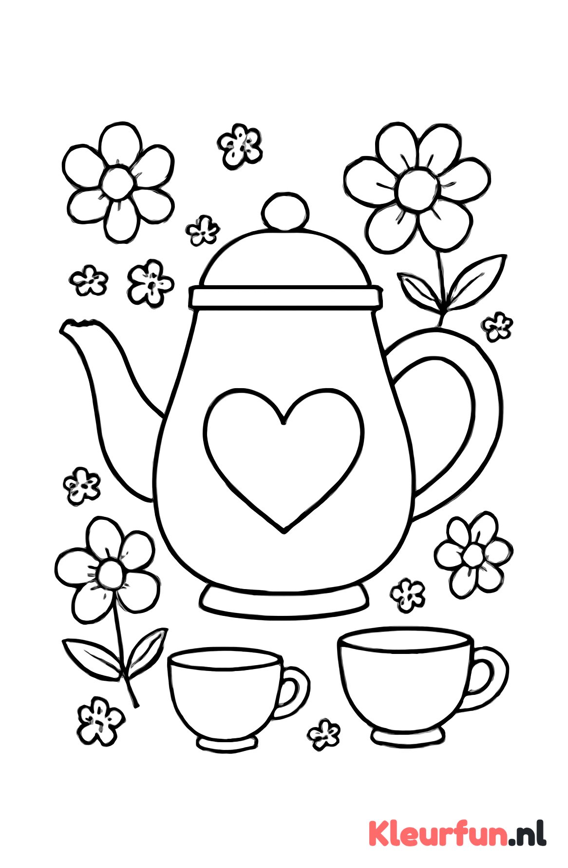 Theepot met hart voor mama