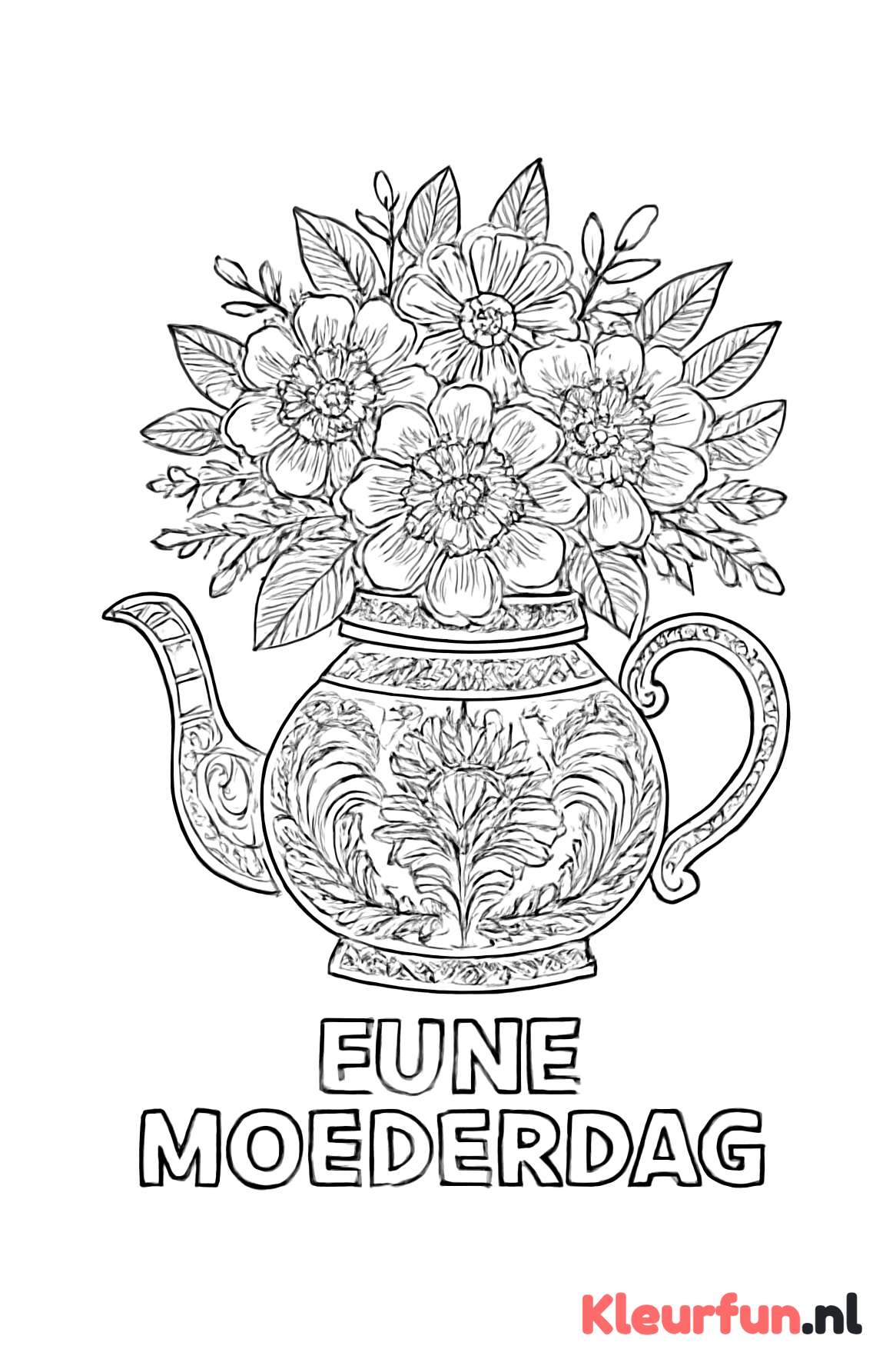 Theepot vol bloemen voor Moederdag
