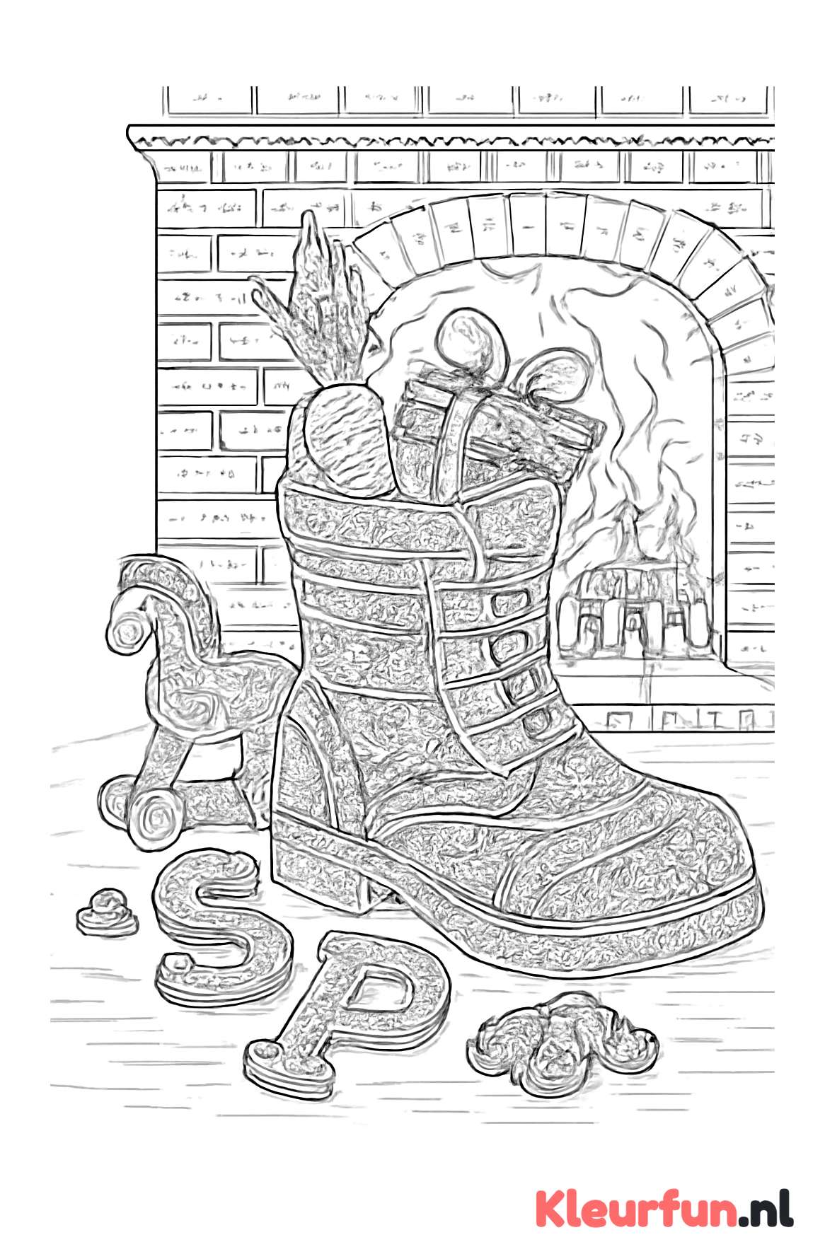 Traditionele Sinterklaasschoen met detailpatronen