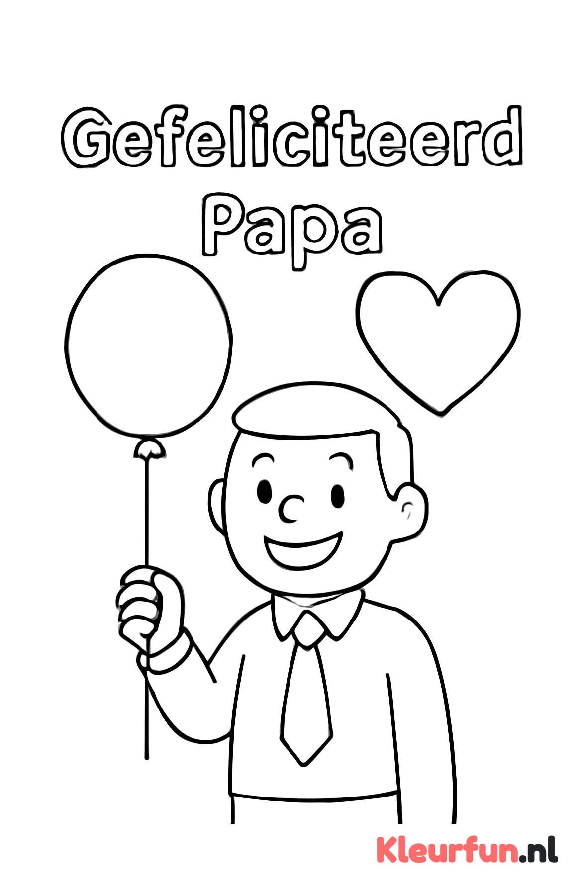 Trotse papa met ballonnen