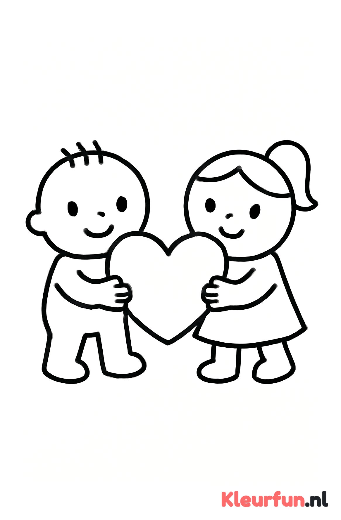 Twee figuurtjes met hart