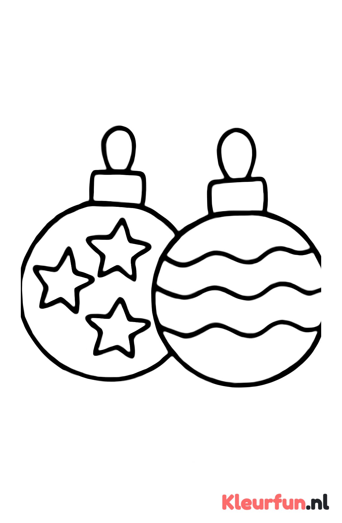 Twee grote kerstballen