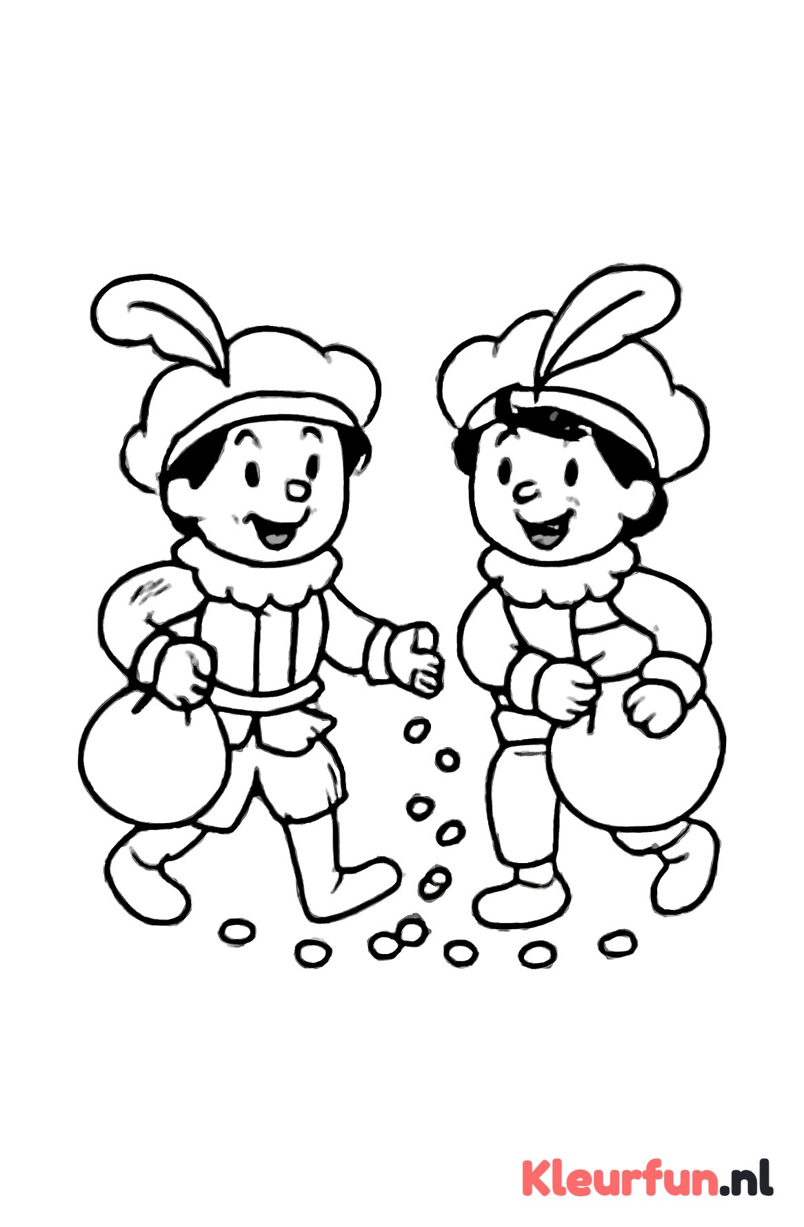 Twee Pieten met pepernoten