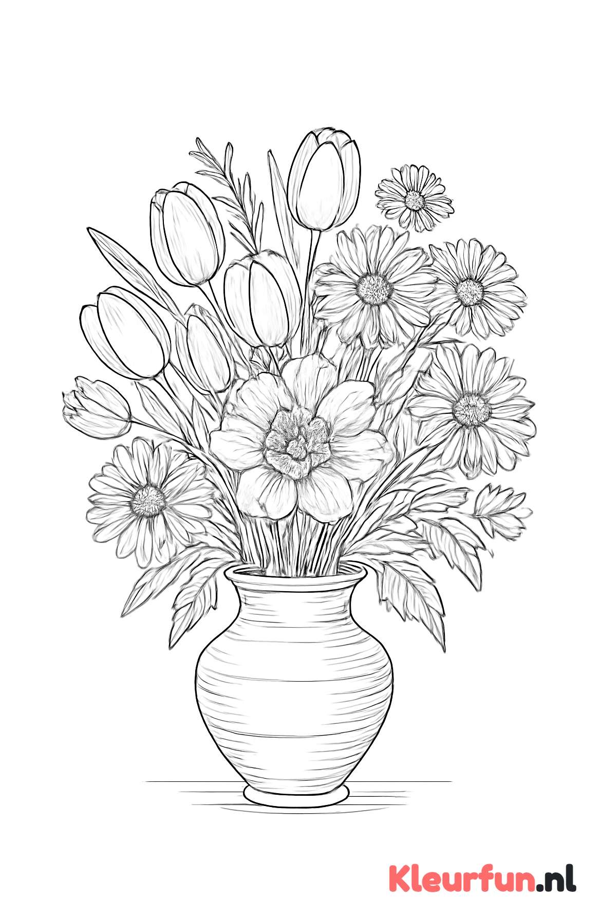 Vaas met Moederdag Bloemen