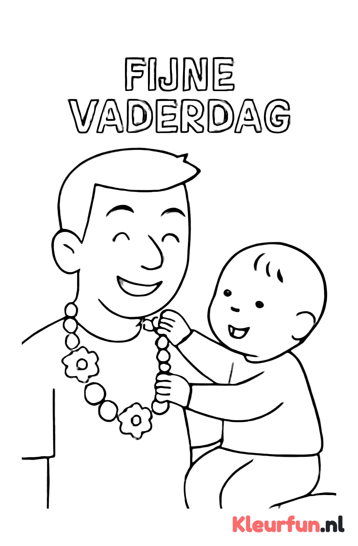 Vader krijgt ketting van peuter