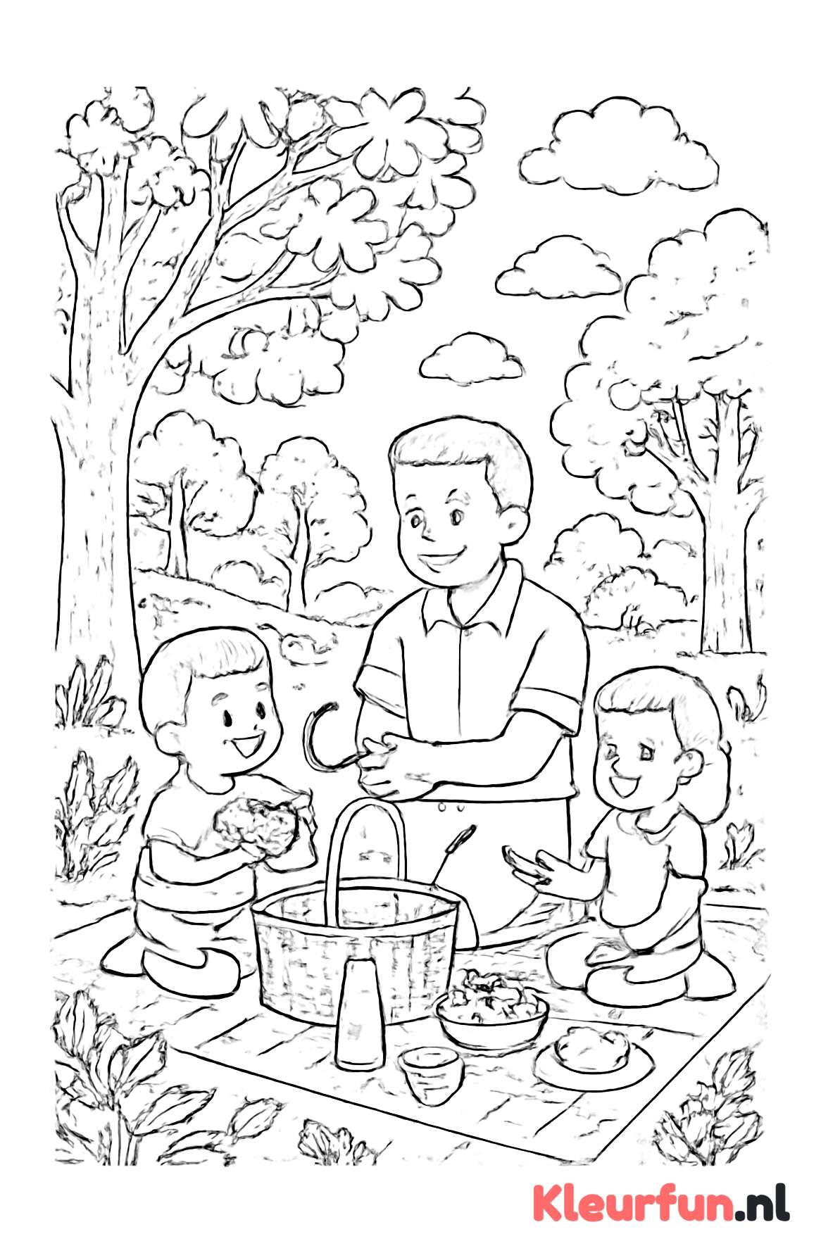 Vaderdag picknick in het park
