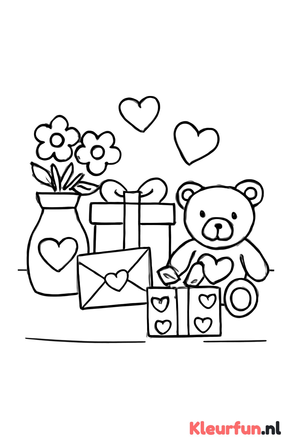 Valentijn cadeautjes op tafel