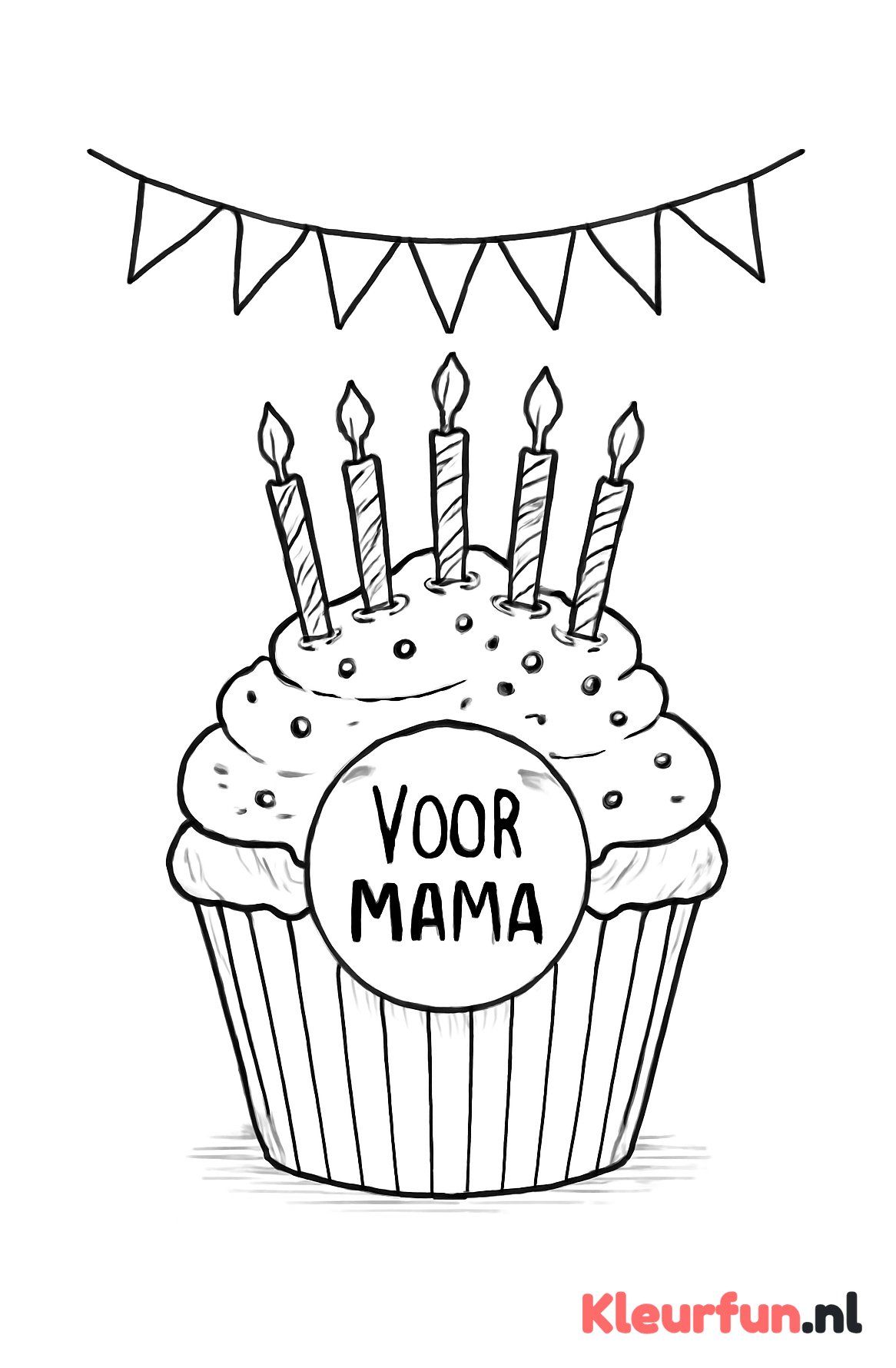 Verjaardagscupcake voor Mama