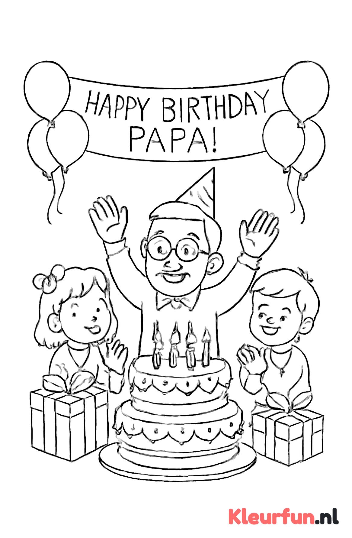 Verjaardagsfeest voor papa
