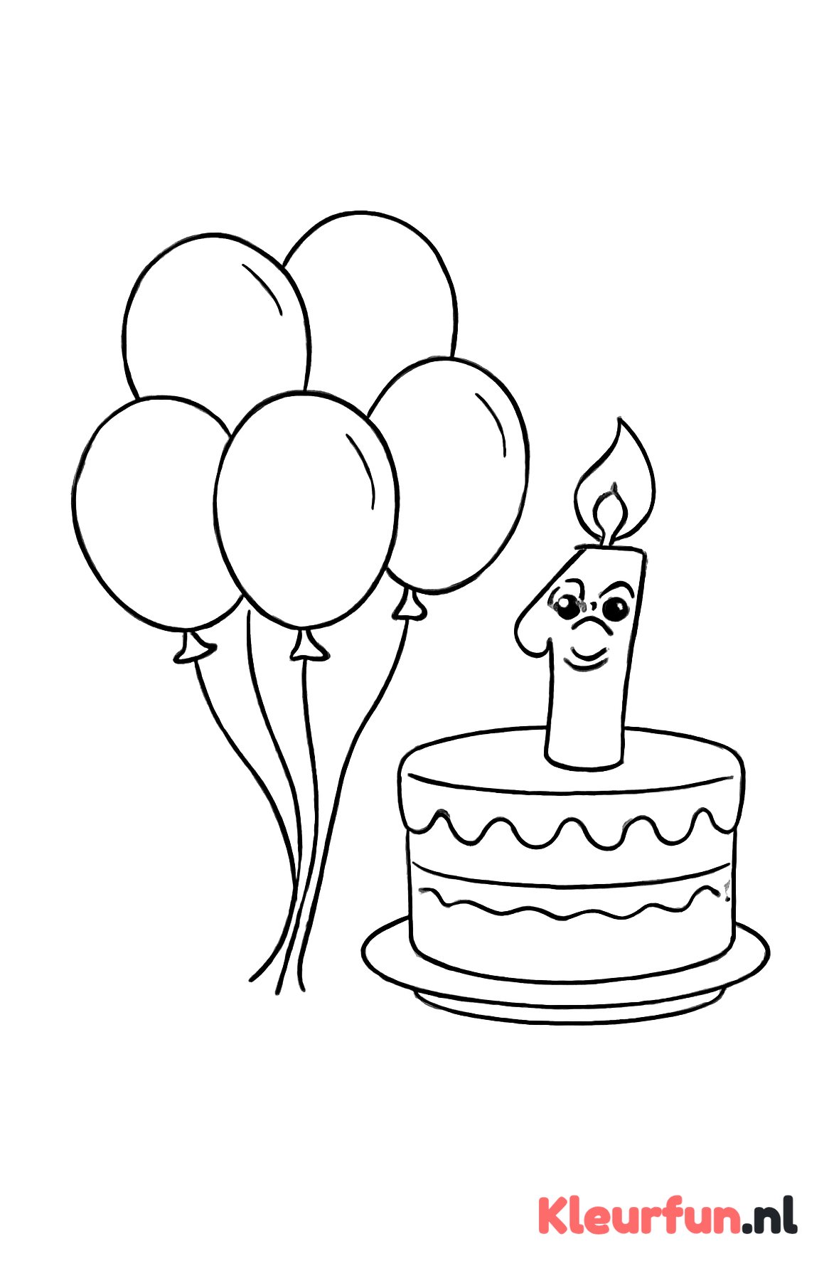 Verjaardagstaart met Ballonnen