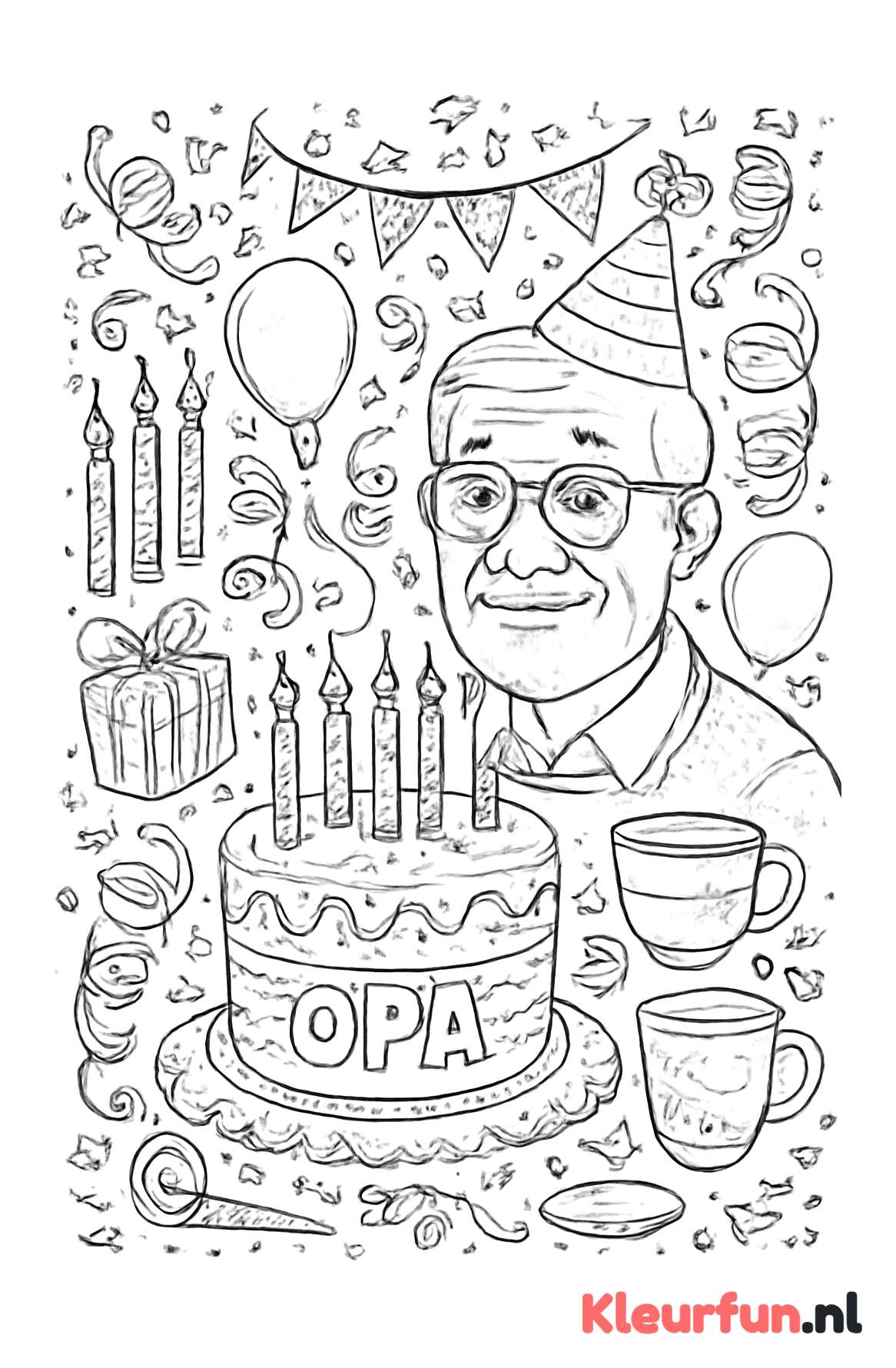 Verjaardagstaart met opa
