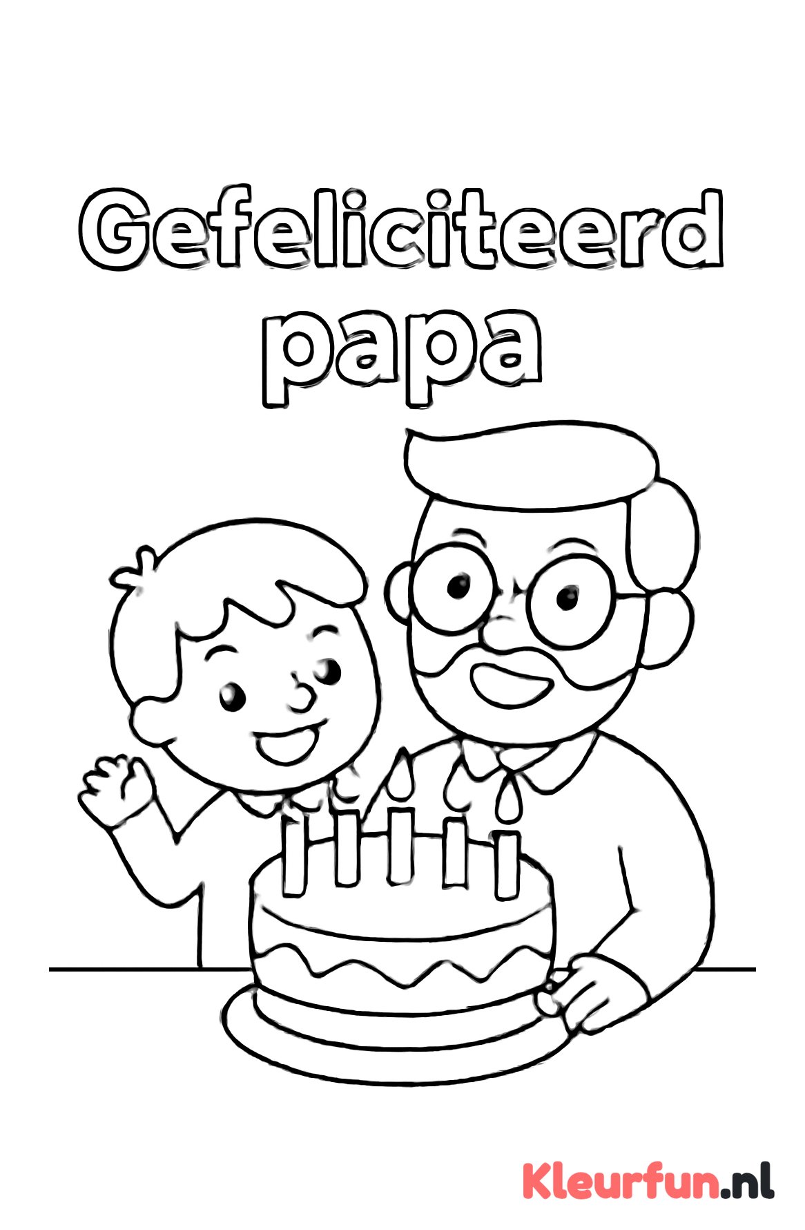 Verjaardagstaart voor papa