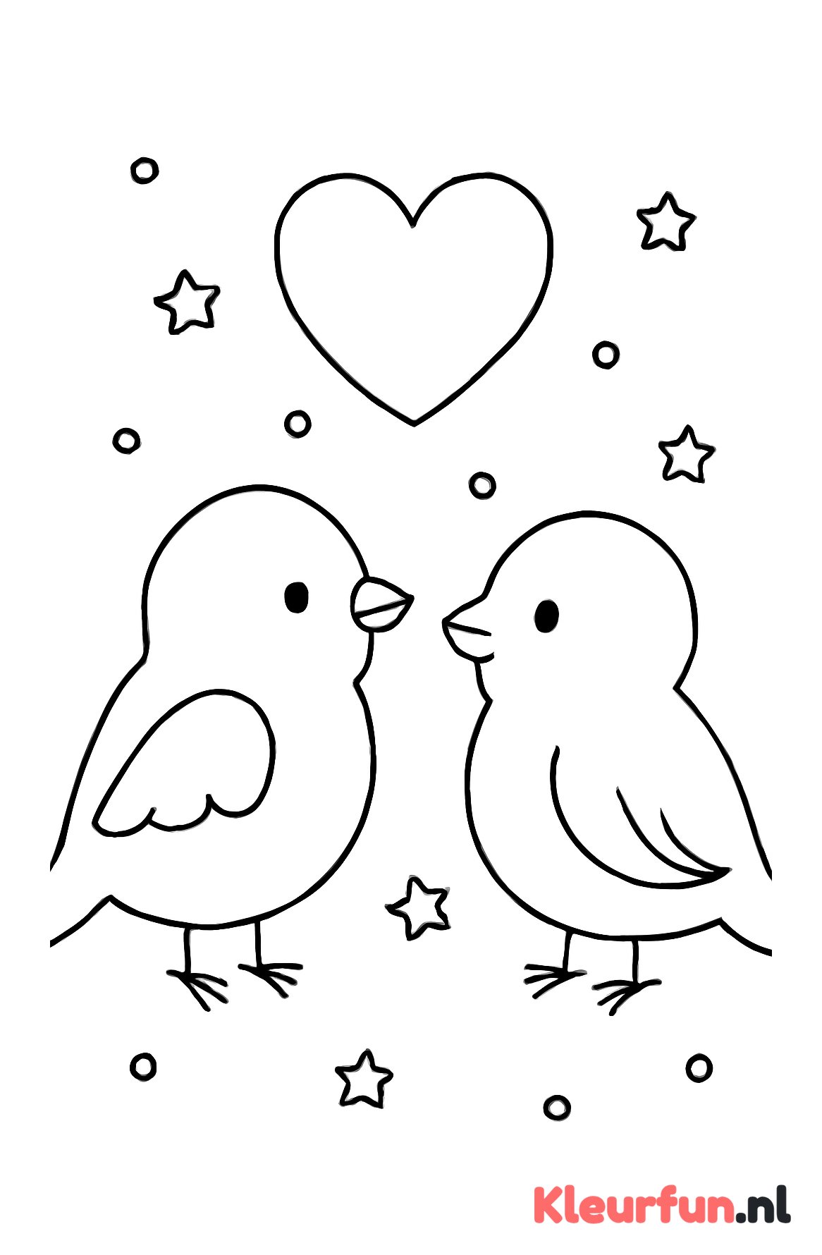 Verliefde dieren met hart