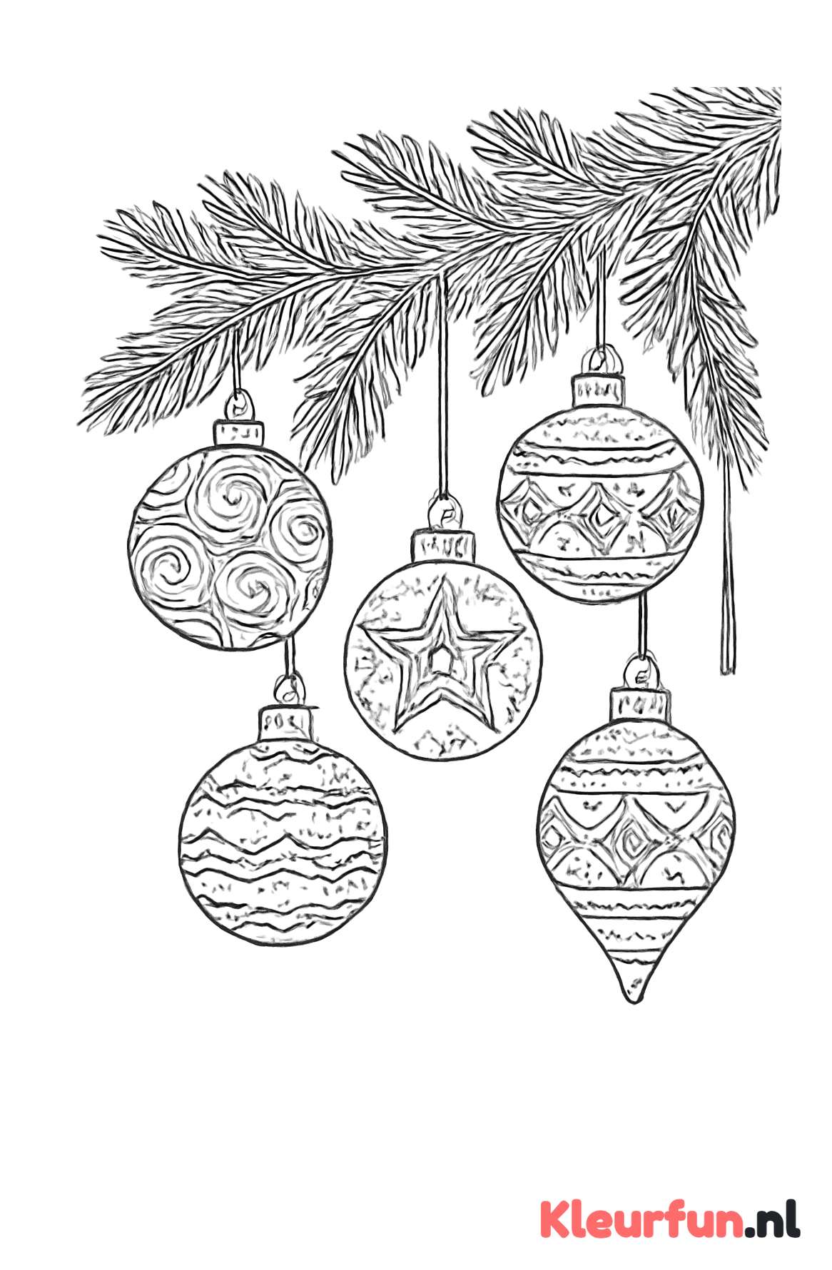 Verschillende patronen kerstballen